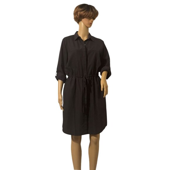 Loft Lounge Button Front Shirt Dress - Picture 3 of 14